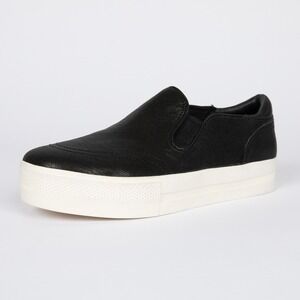 ASH Jungle Slip On Platform Sneakers Black Leather Shoes Women's Size 40‎